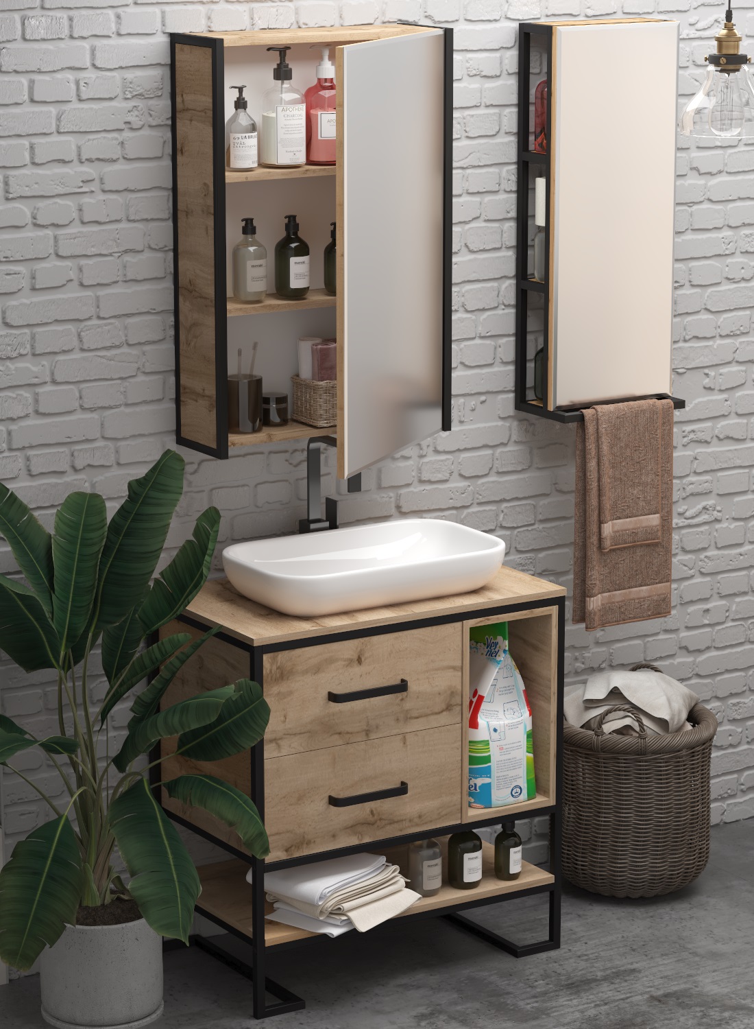 Шкаф 1Marka  Grunge loft 35П Ц0000007985