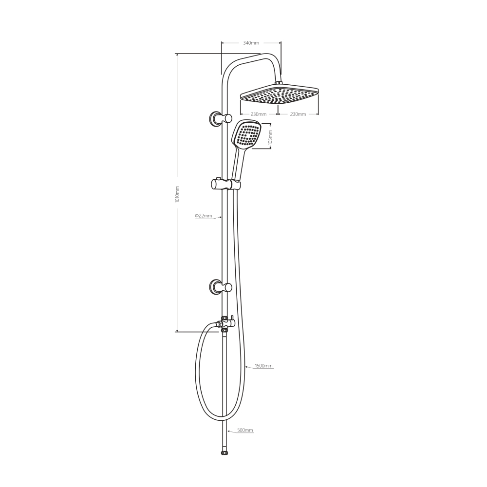 Душевая стойка Dorff Norma D0712000