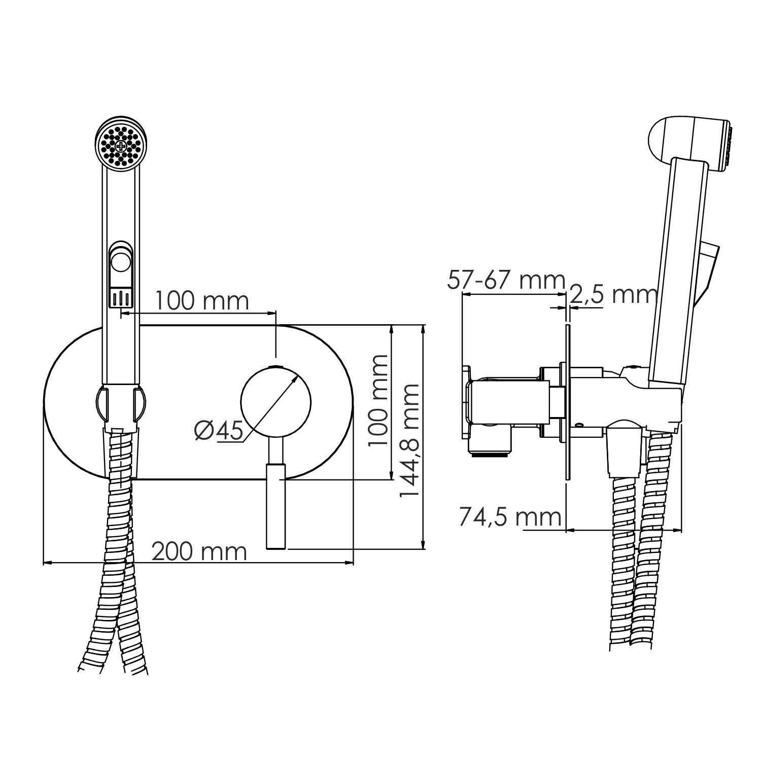 Гигиенический набор WasserKraft Wern 4238