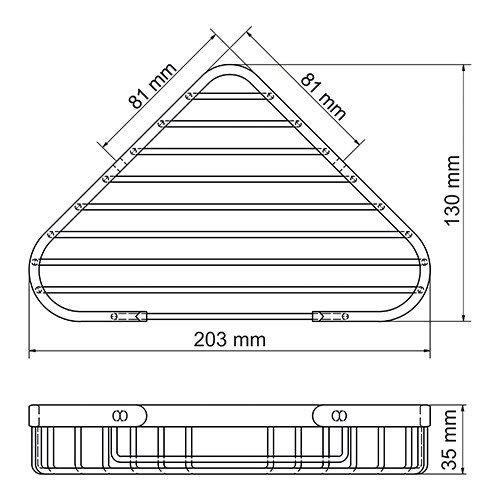 Полка металлическая  WasserKRAFT K-733 WHITE