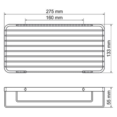 Полка металлическая  WasserKRAFT K-722