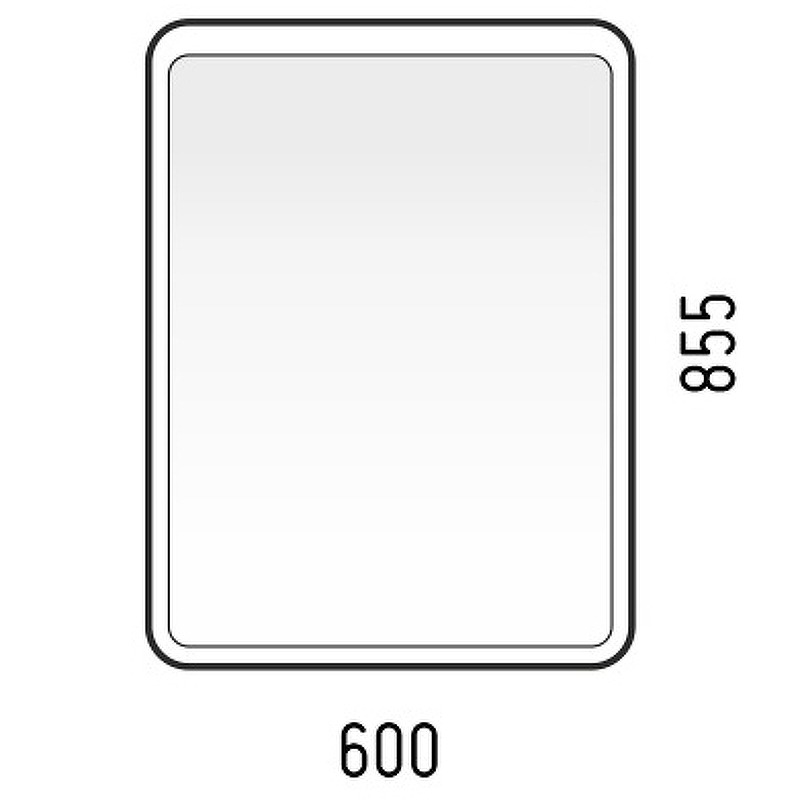 Зеркальный шкаф (60х86) Corozo Рино 60 SD-00000964