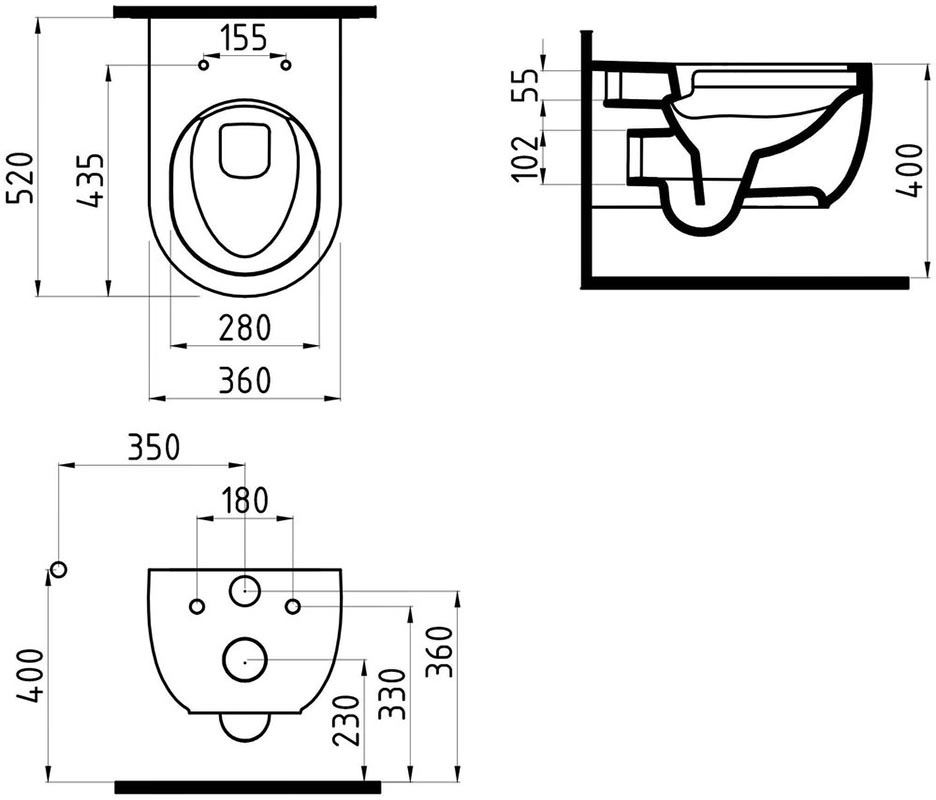 Биде подвесное Bien Vokha MDBA05201VD1W5000 белое