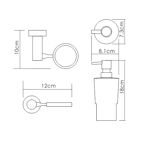 Дозатор для жидкого мыла Wasserkraft K-28299 SET1504