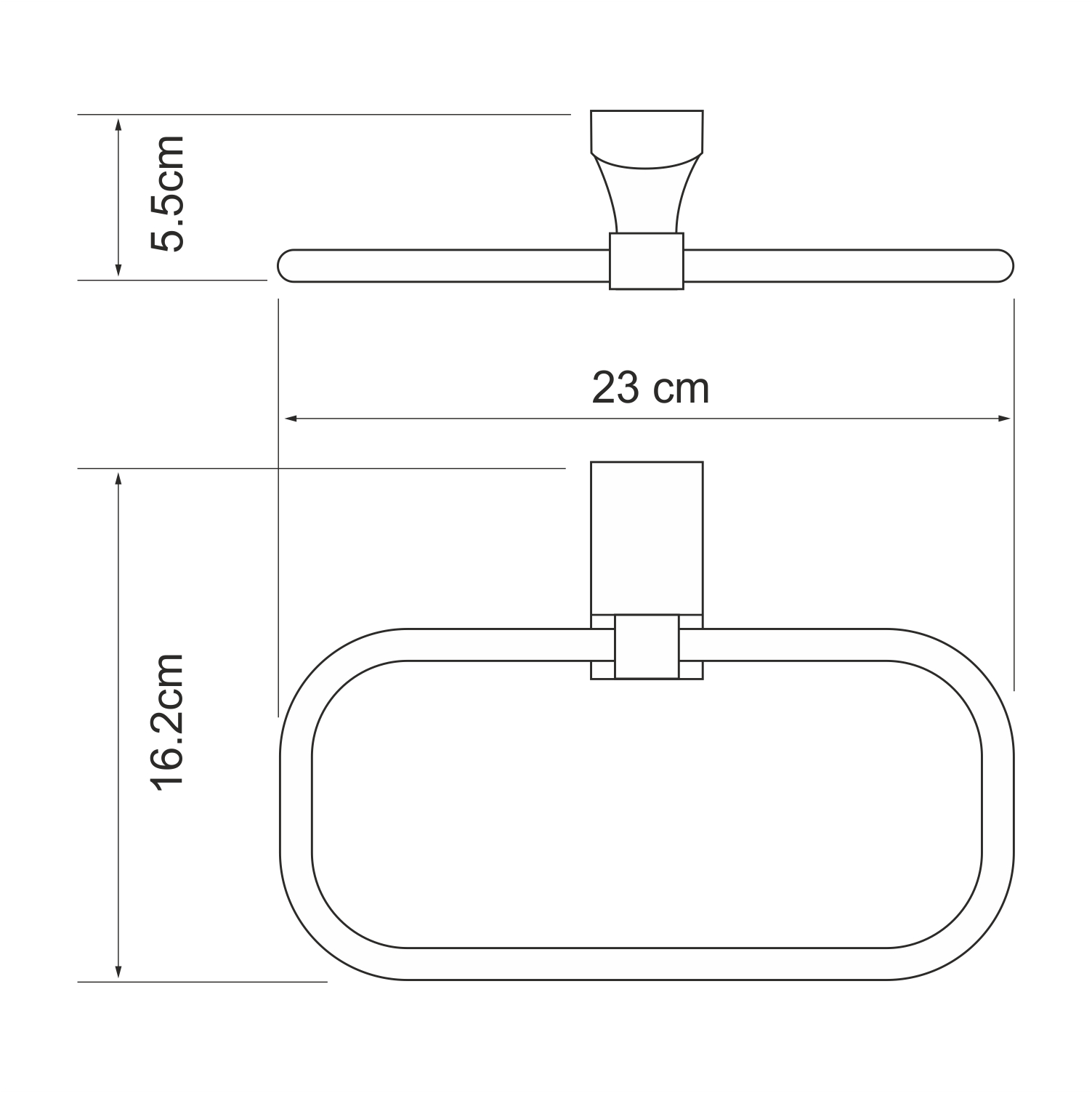 Держатель полотенец  WasserKRAFT Leine K-5060WHITE
