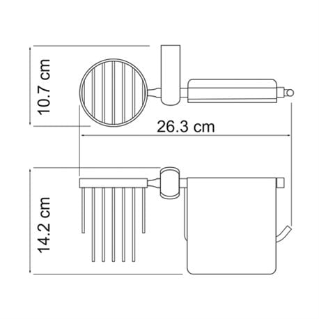 Держатель туалетной бумаги и освежителя WasserKRAFT Berkel K-6859