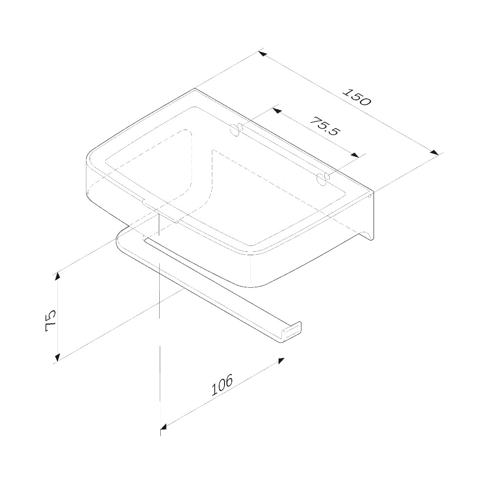 Держатель для туалетной бумаги с коробкой Am.Pm Inspire 2.0 A50A341500