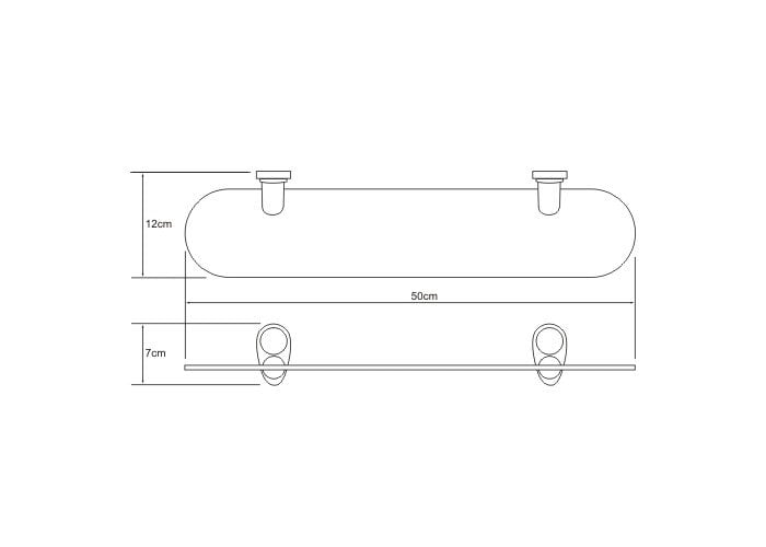 Полка стеклянная WasserKraft Main 9224