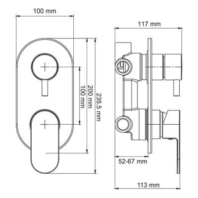 Смеситель для ванны  WasserKRAFT Dinkel 5871