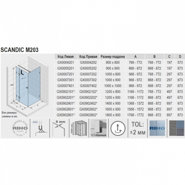 Душевой уголок Riho Scandic GX0902302