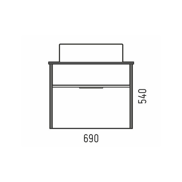 Тумба под раковину Corozo Фрейм 70 SD-00000997