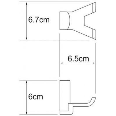 Крючок двойной WasserKRAFT Leine K-5023DWHITE