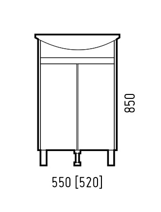 Тумба напольная Corozo Орегон 55 SD-00001444