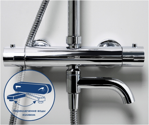 Душевая система с изливом WasserKRAFT A18801 Thermo