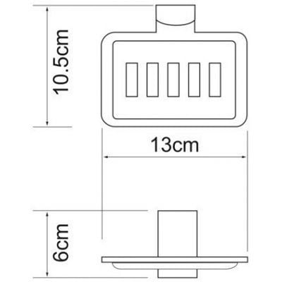 Мыльница решетка WasserKRAFT Leine K-5069WHITE