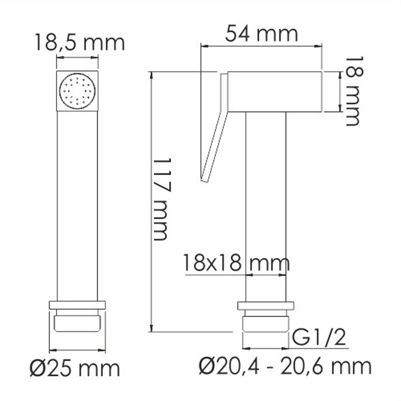 Гигиеническая лейка WasserKRAFT A215