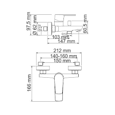 Смеситель для ванны  WasserKRAFT Dill 6101