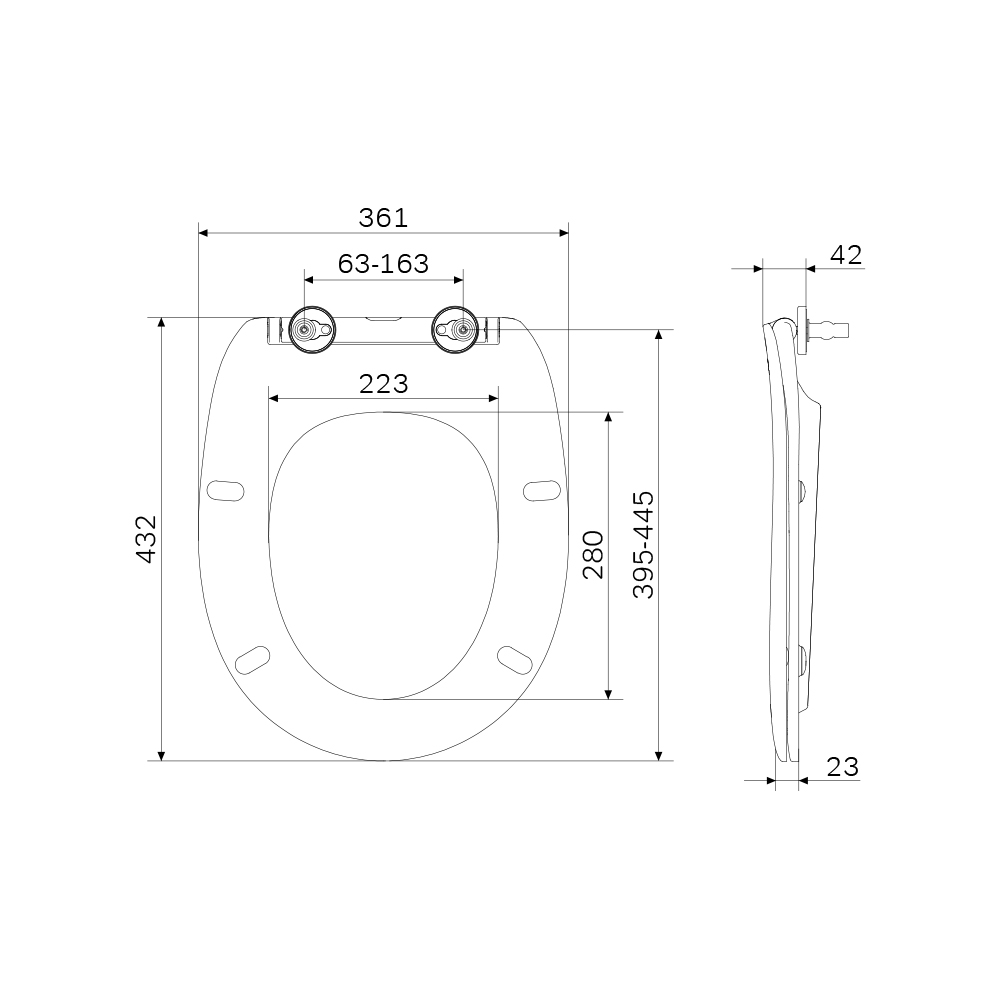 Сиденье для унитаза с микролифтом Am.Pm Sense C747855WH