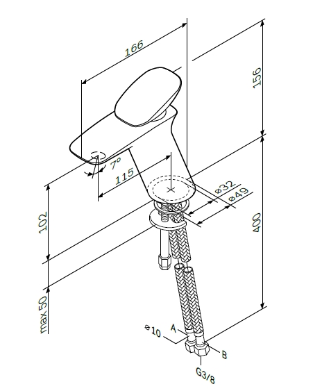 Смеситель для раковины Am.Pm Spirit 2.0 F70A02100