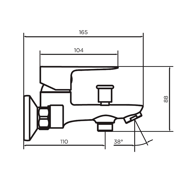 Смеситель для ванны Dorff Prime New D4011022 черный матовый
