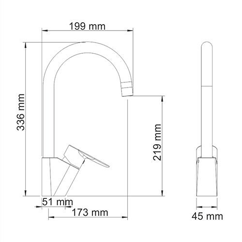 Смеситель для кухни  WasserKRAFT Leine 3507