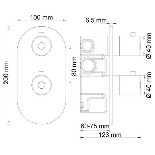 Термостатический смеситель для ванны  WasserKRAFT Berkel 4833 Thermo