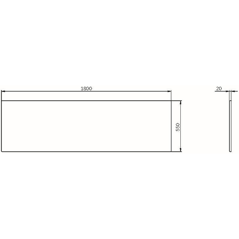 Фронтальная панель для ванны AM.PM X-Joy 180 W94A-180-080W-P