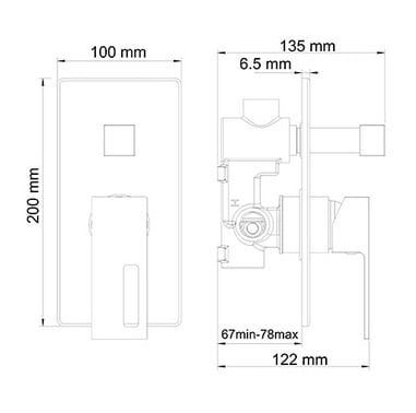 Смеситель для ванны  WasserKRAFT Alme 1541