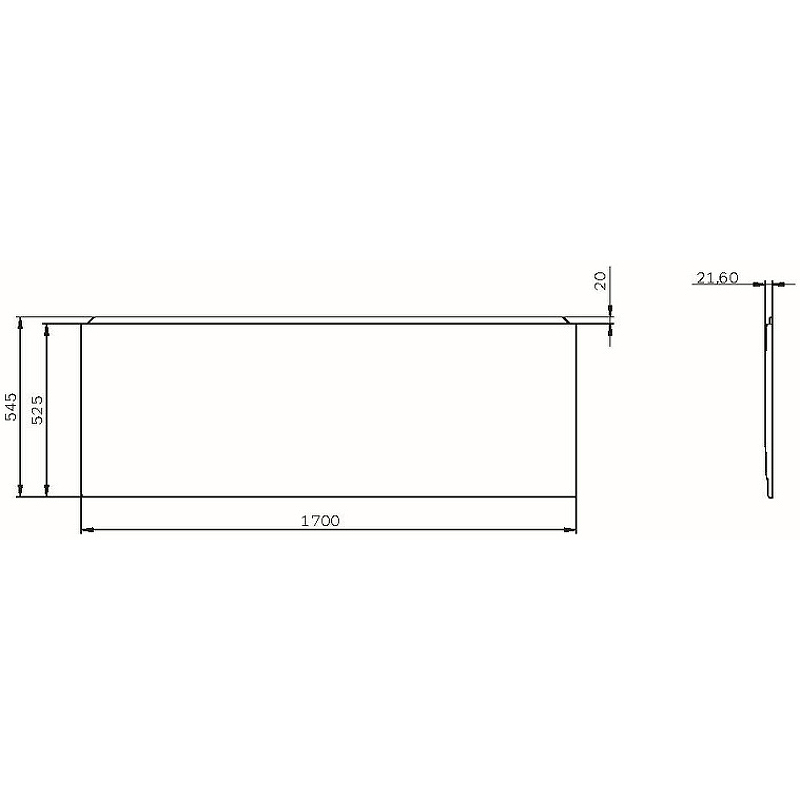 Фронтальная панель для ванны AM.PM X-Joy 170 W94A-170-070W-P1