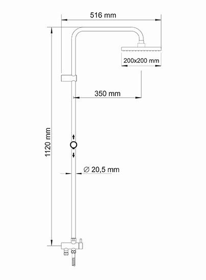 Душевая стойка WasserKRAFT Exter A040