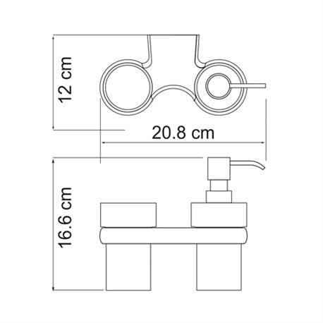 Держатель стакана и дозатора WasserKRAFT Berkel K-6889