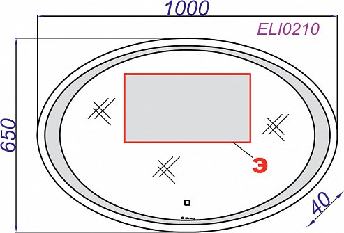 Зеркало Aqwella Ellipse Clarberg ELI0210