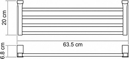 Полка для полотенец WasserKRAFT Leine K-5011WHITE