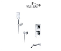 Встраиваемый комплект для ванны с верхней душевой насадкой, лейкой и изливом Wasserkraft A171619 SET1246