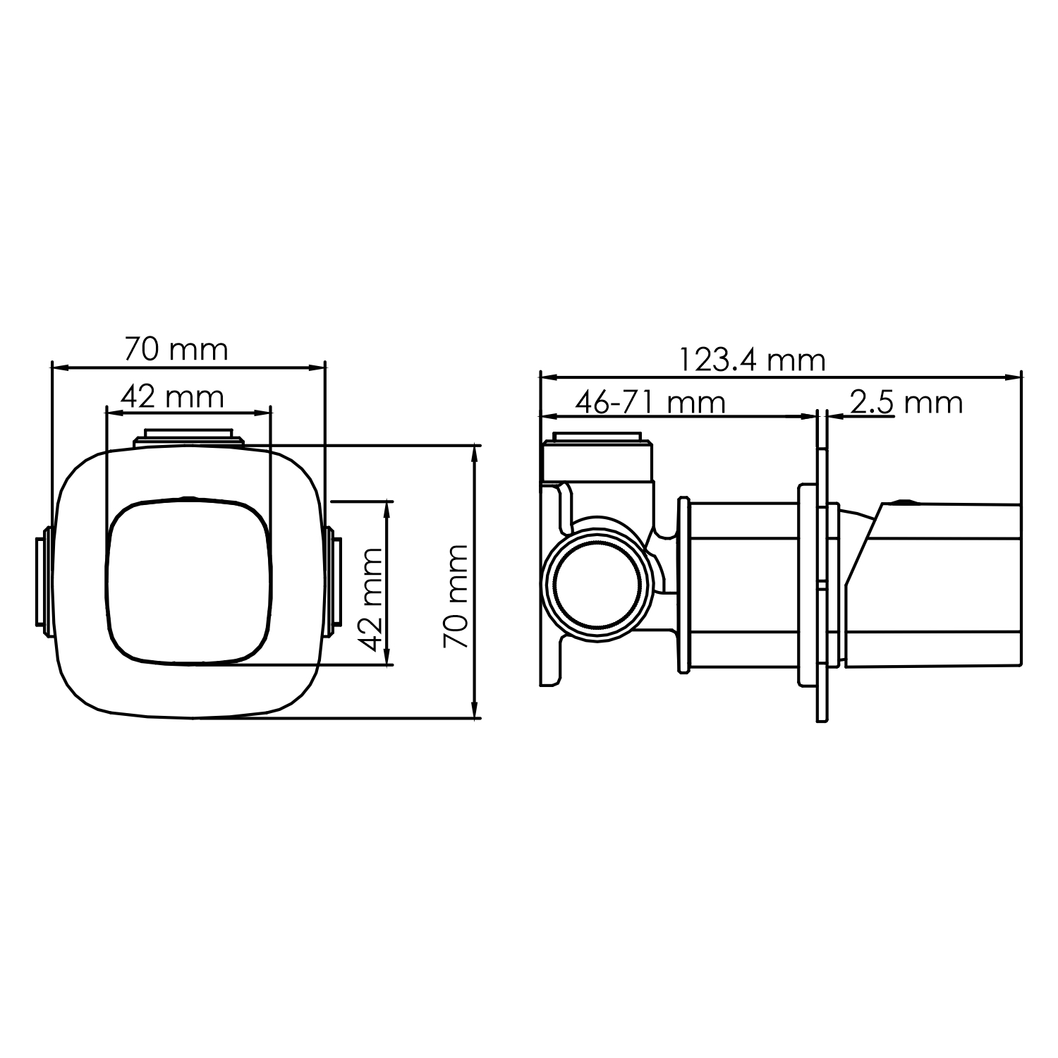 Встраиваемый комплект для биде WasserKRAFT Naab 8651 A08657, хром