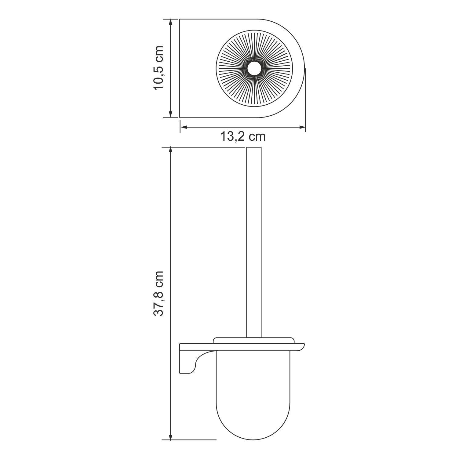 Ершик для унитаза подвесная WasserKRAFT Kammel K-8327WHITE