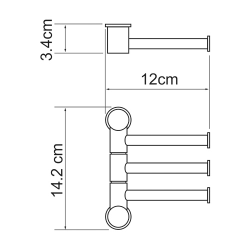Держатель полотенец тройной WasserKRAFT K-1053WHITE