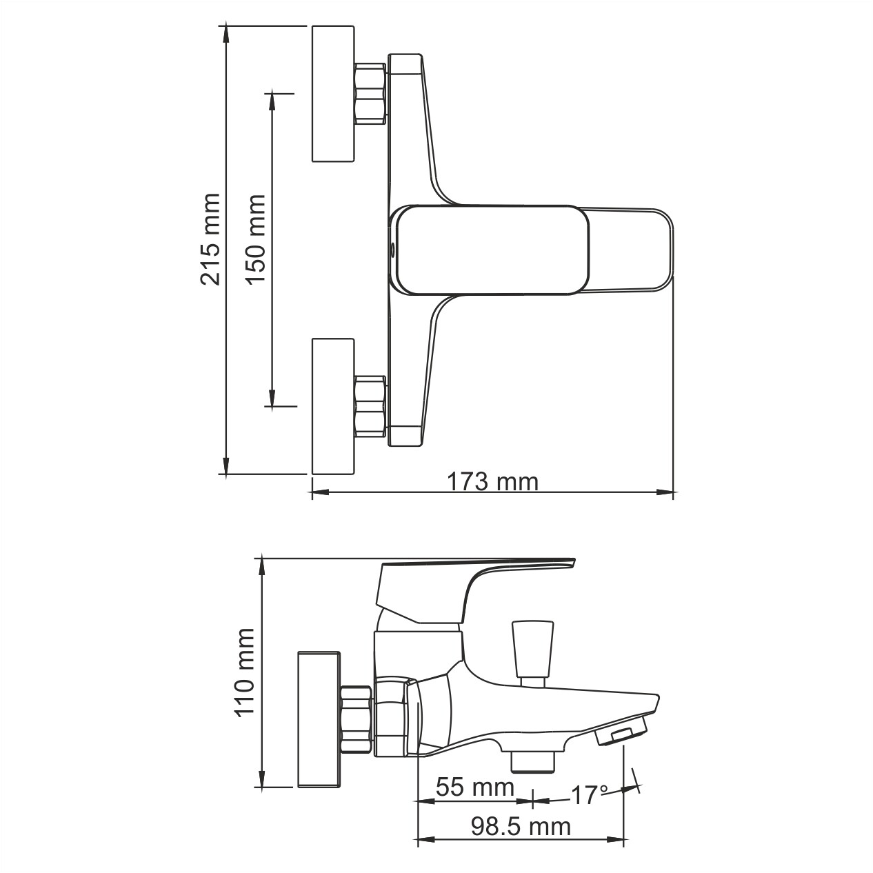 Смеситель для ванны  WasserKRAFT Salm 2701