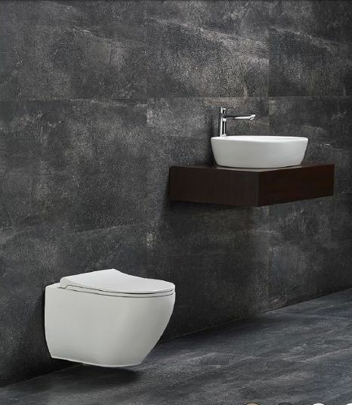 Подвесной безободковый унитаз с сиденьем микролифт beWash Bogen 88393201