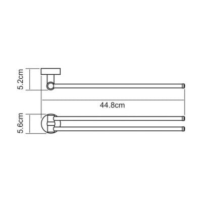 Держатель полотенец двойной WasserKRAFT Isen K-4031