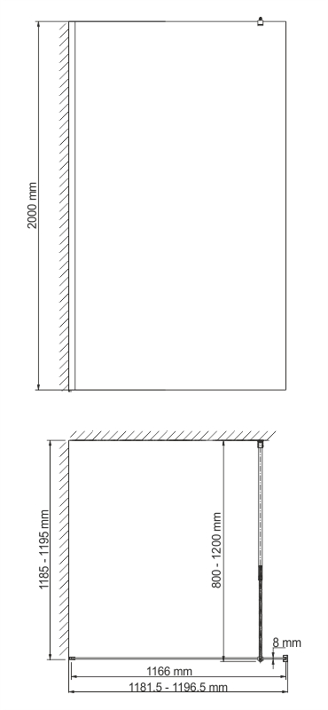 Душевая перегородка (120х200) WasserKRAFT Abens 20W40