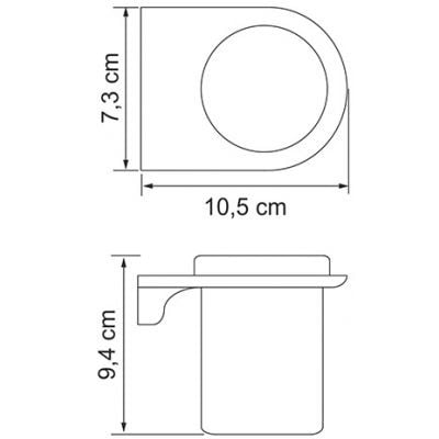 Стакан для зубных щеток одинарный WasserKRAFT Kammel K-8328WHITE