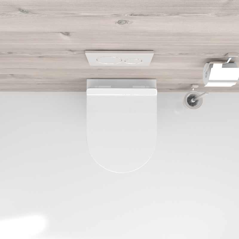 Подвесной безободковый унитаз с сиденьем микролифт beWash Minimal BKWHR003480
