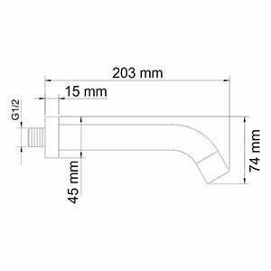 Излив для ванны WasserKRAFT Wern A098
