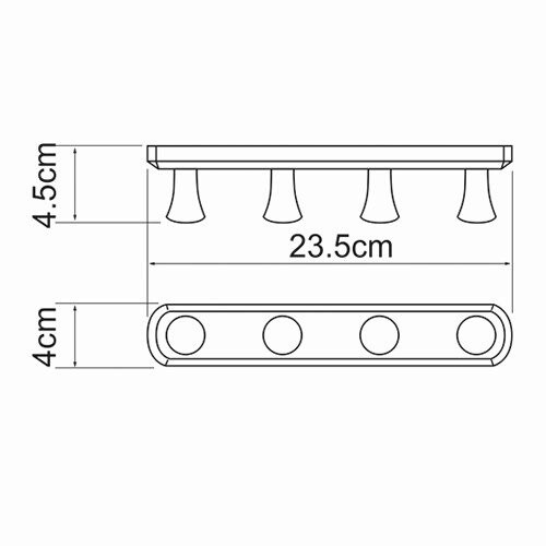Крючок настенный  WasserKRAFT K-1074BLACK