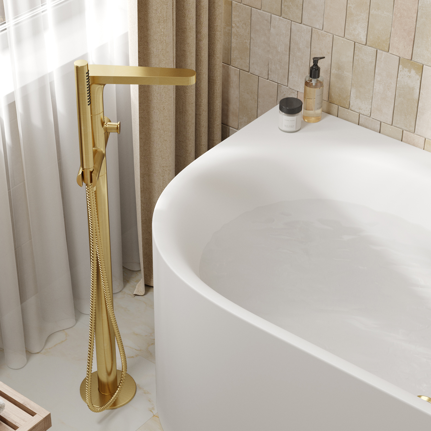Смеситель напольный для ванны WasserKraft Schunter 8221