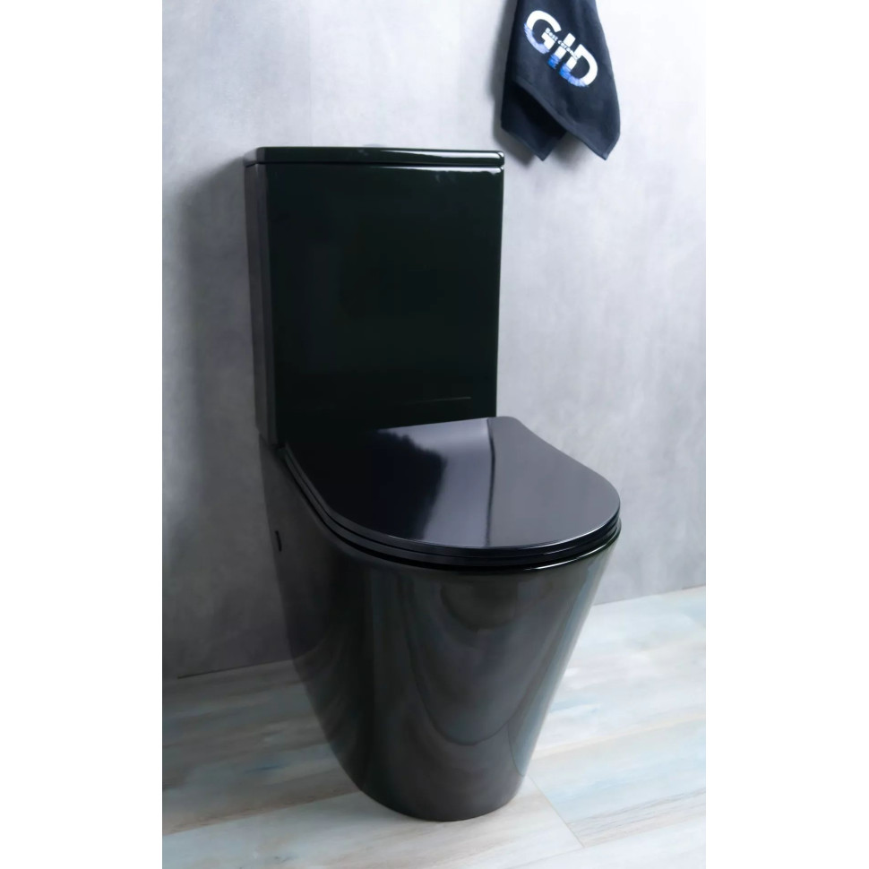 Напольный унитаз с бачком безободковый Gid Tr2179BL