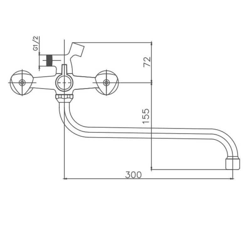 Смеситель для ванны Cron CN2209-2