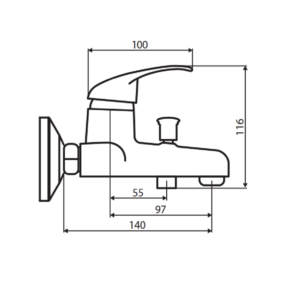 Смеситель для ванны Dorff Comfort D8010000