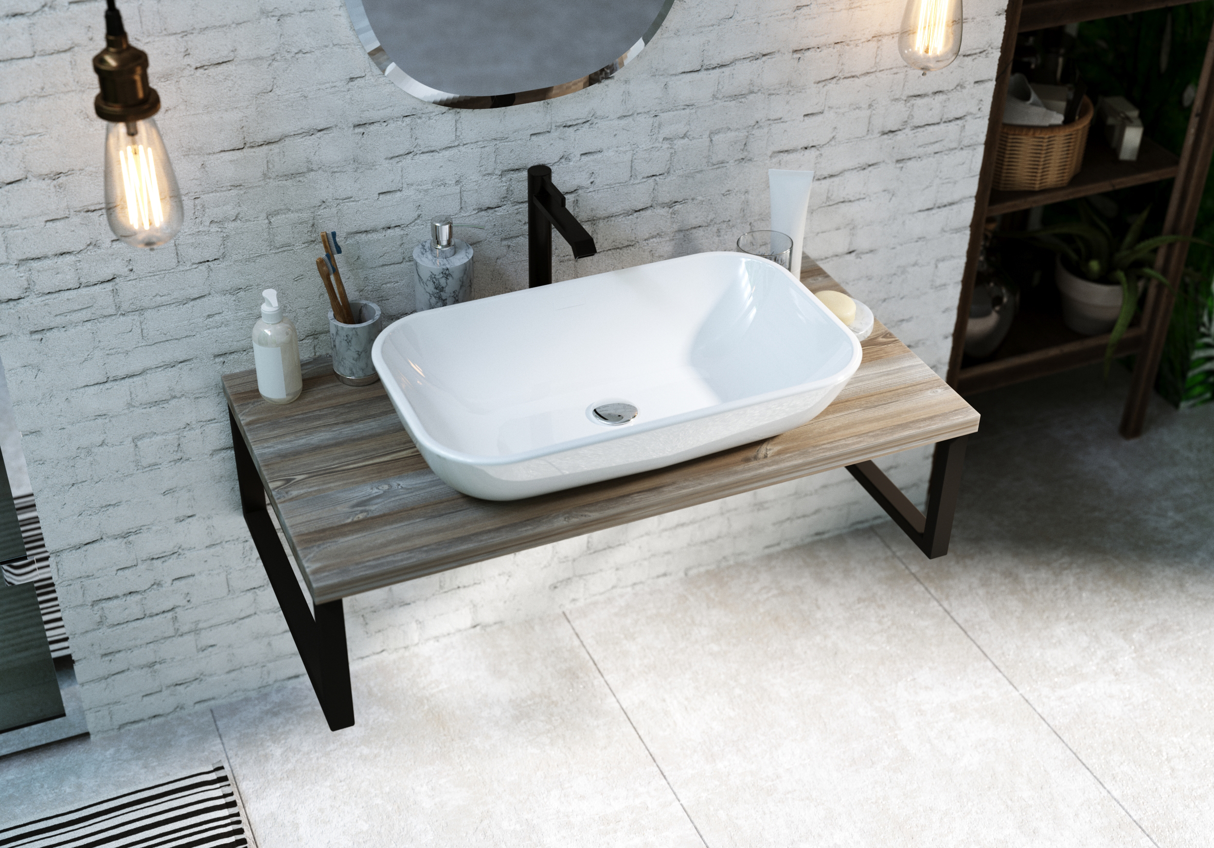 Столешница 1Marka Grunge Loft 70 Ц0000015937